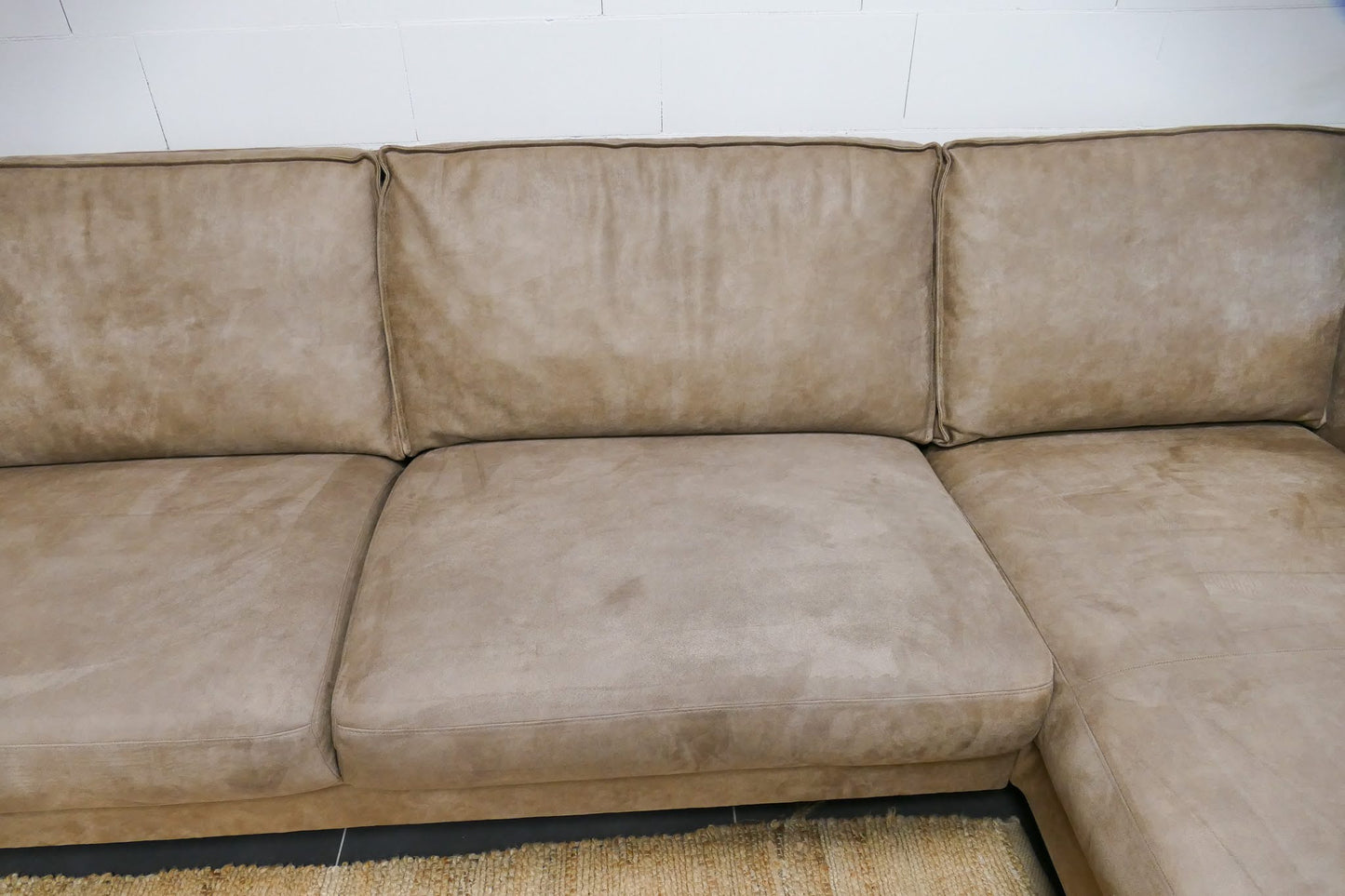 Refurbished Chaise Longue Bruin microvezel