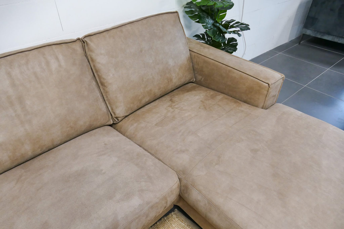 Refurbished Chaise Longue Bruin microvezel