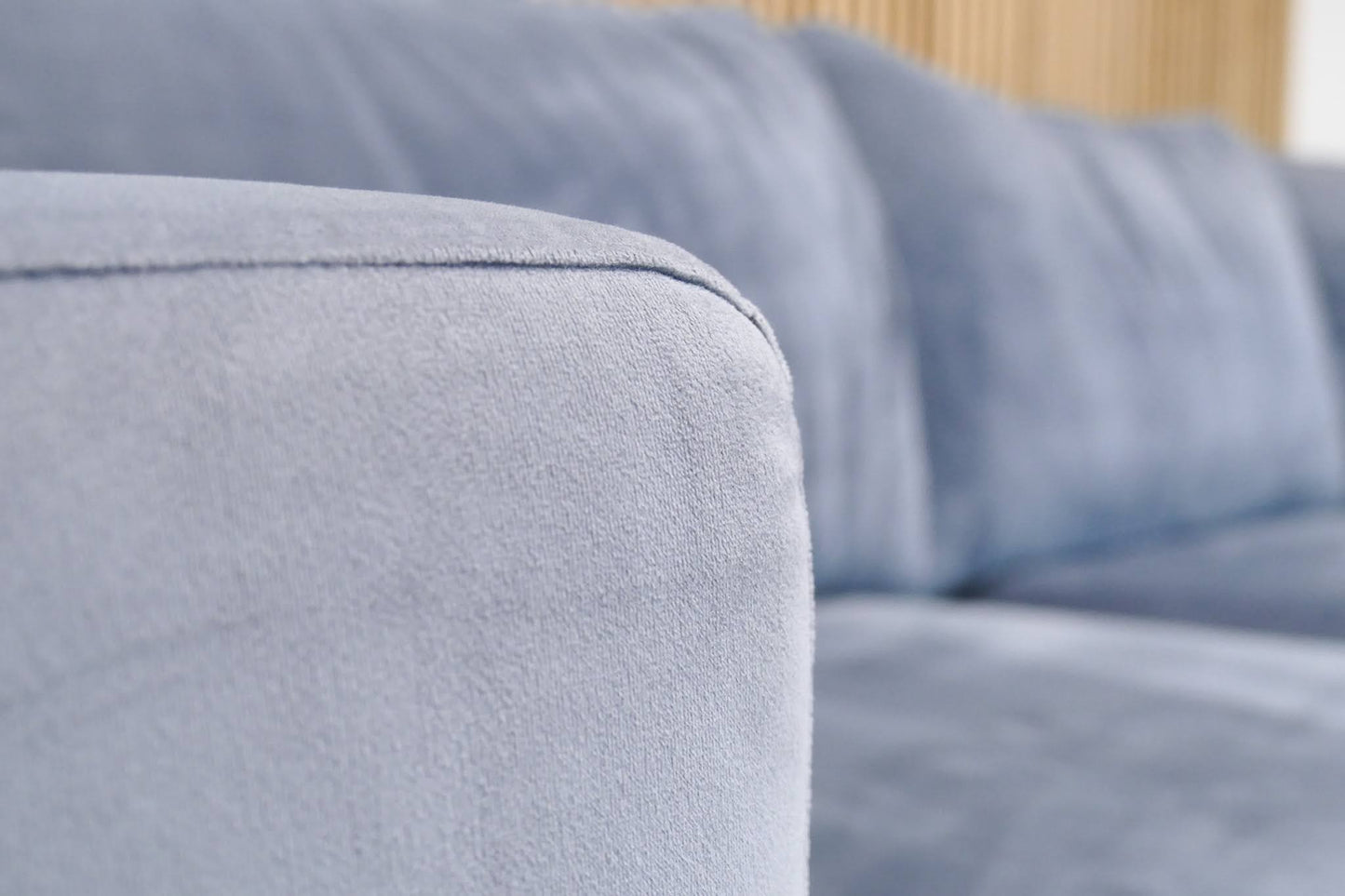 Refurbished Moderne Hoekbank Velvet Blauw