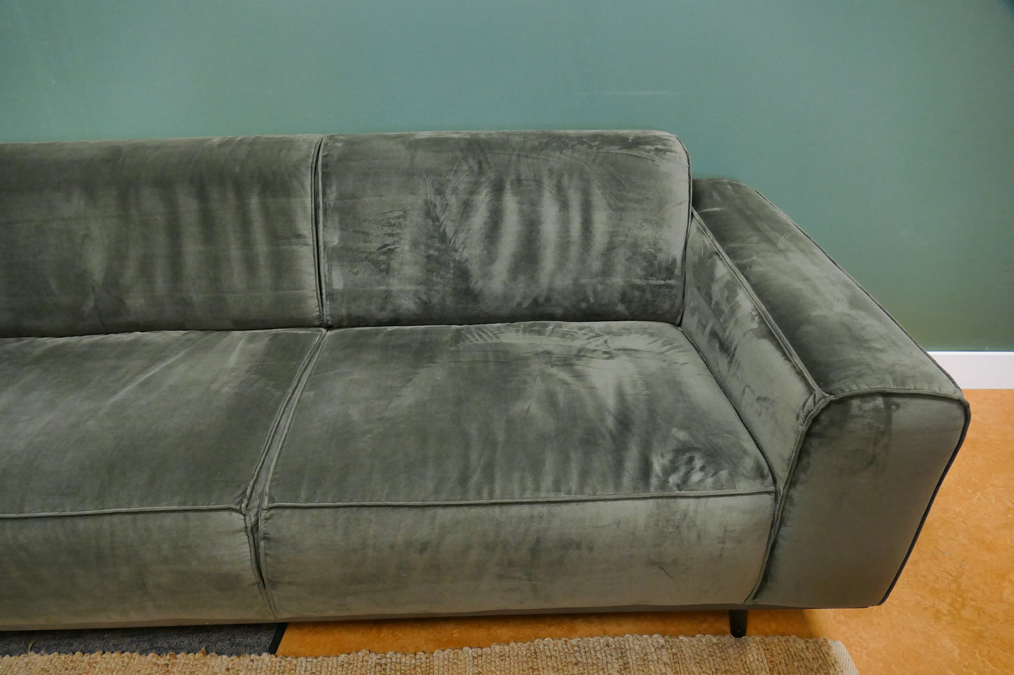 Refurbished Hoekbank BePurHome Velvet Groen