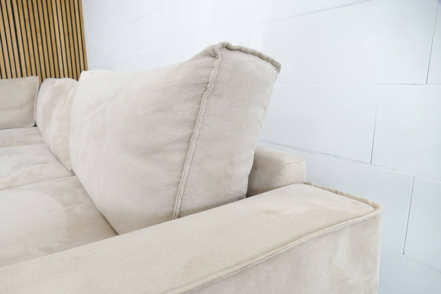 Refurbished Goossens Hoekbank Beige Jonas