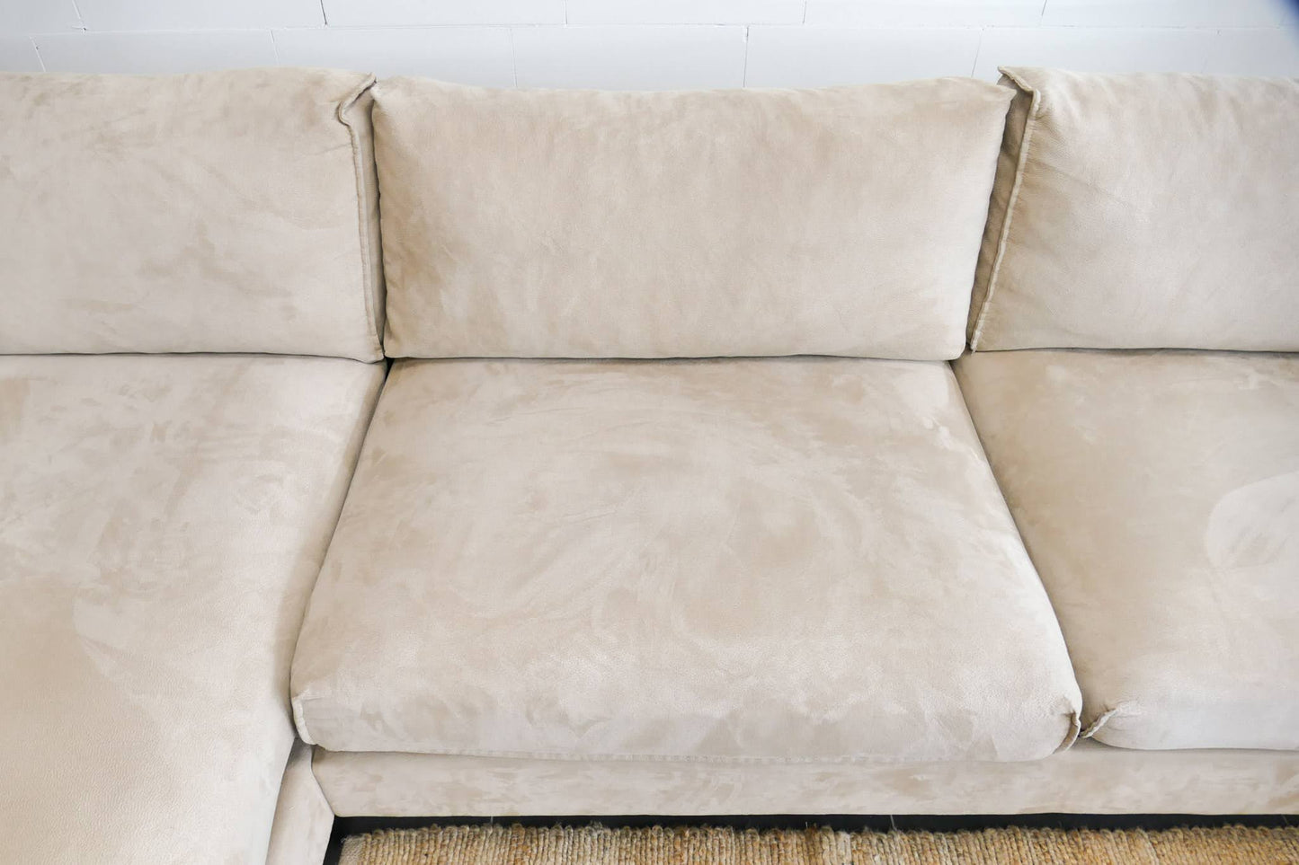 Refurbished Goossens Hoekbank Beige Jonas