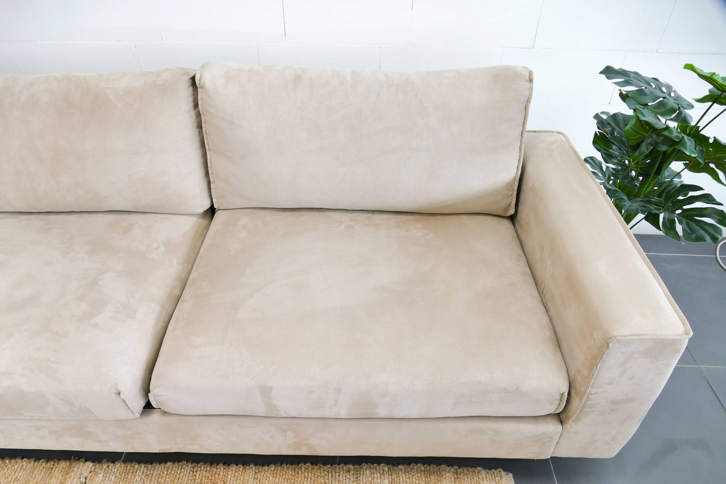 Refurbished Goossens Hoekbank Beige Jonas