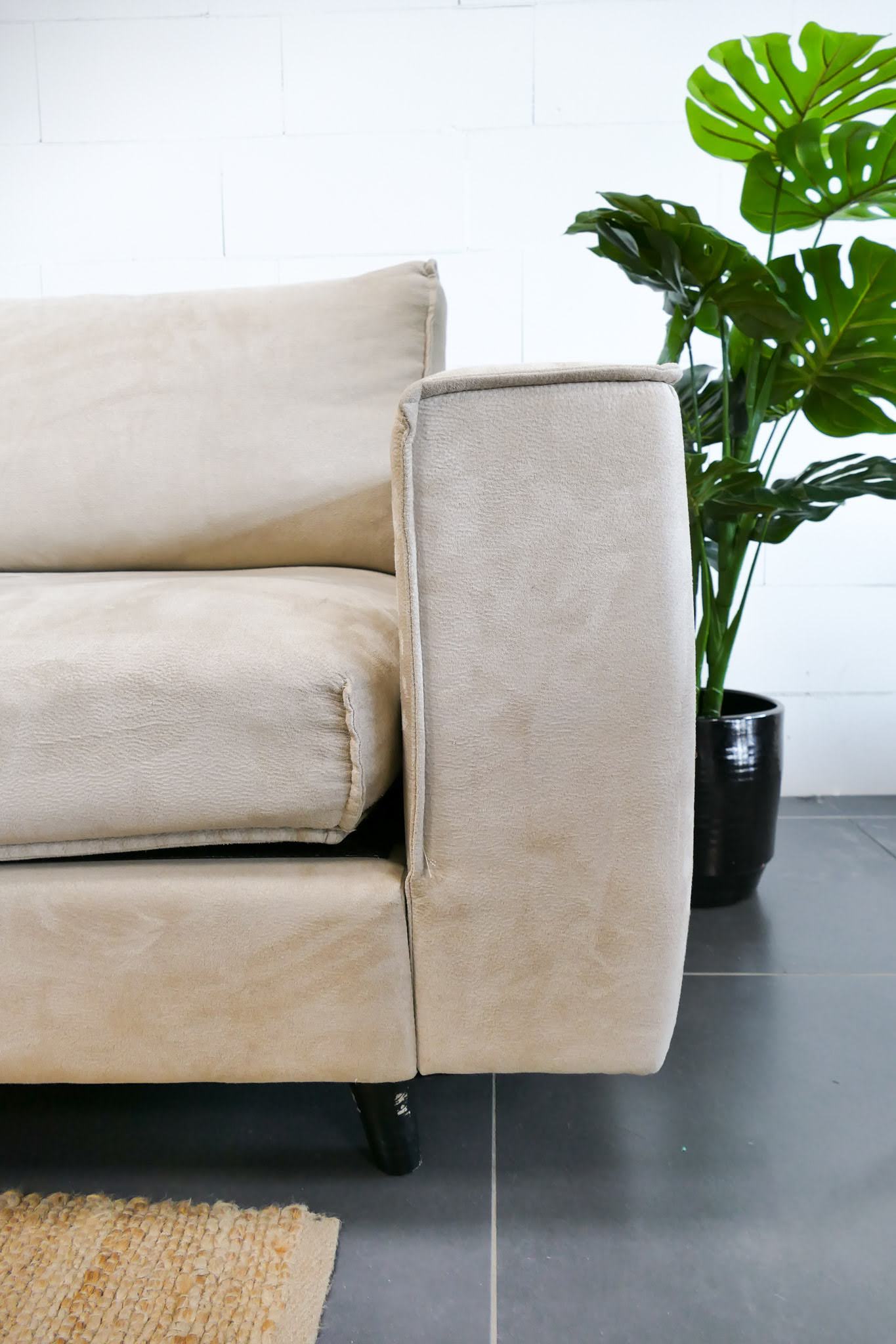 Refurbished Goossens Hoekbank Beige Jonas