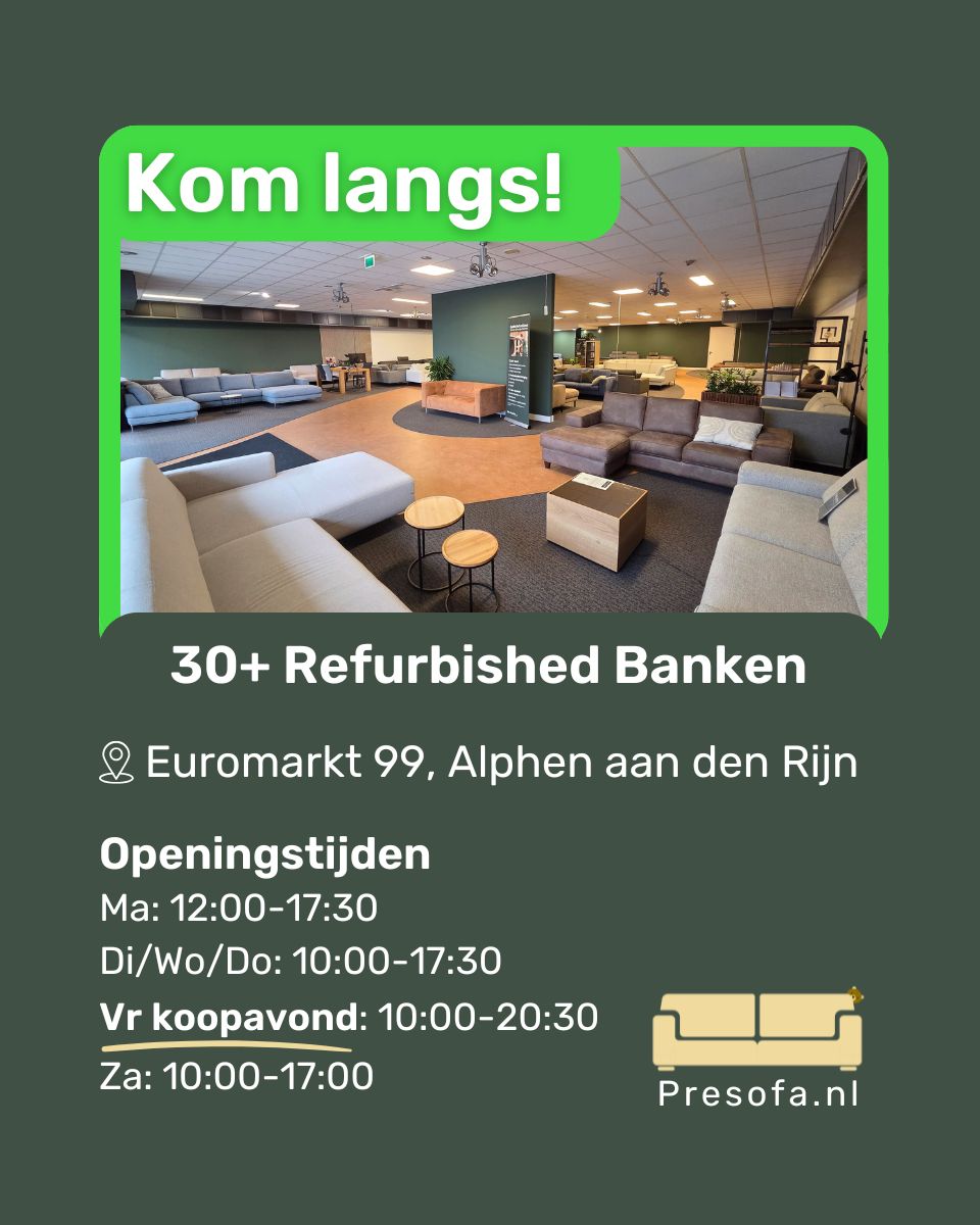 Refurbished Trendhopper U-Bank Lichtgrijs Gemeleerd