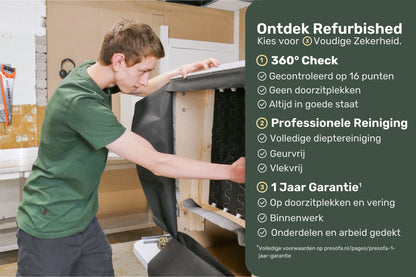 Refurbished Hoekbank Fanti Elektrisch Verstelbaar Leer