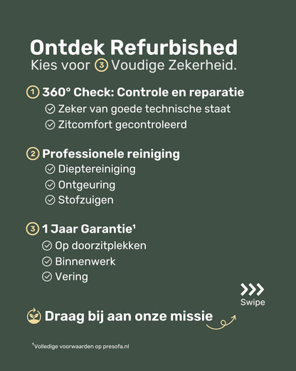 Refurbished U-bank Taupe Ribstof