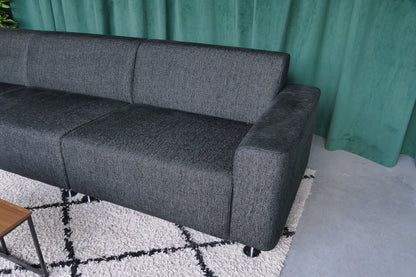 Montel Chaise Longue Zwart Gemeleerd