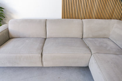 Refurbished Moderne Hoekbank Taupe