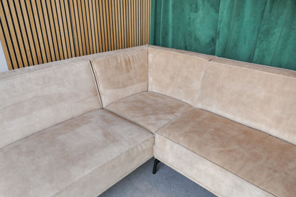 Refurbished Zachtbeige hoekbank Modern