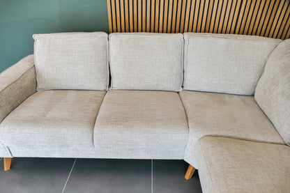 Refurbished Hoekbank Beige Elektrisch