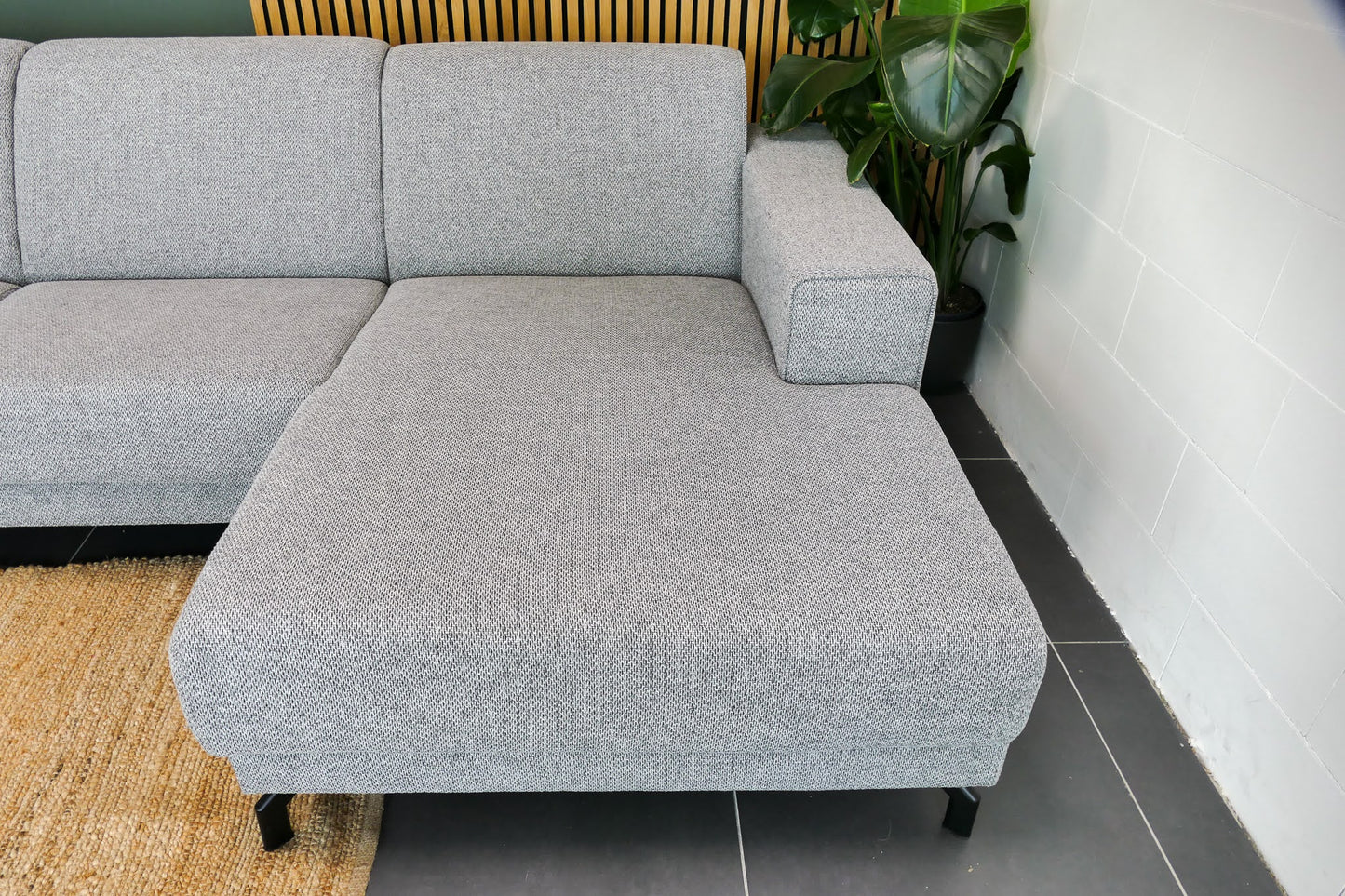 Refurbished Moderne Chaise longue lichtgrijs