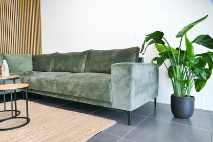 Refurbished Moderne hoekbank Velvet Groen