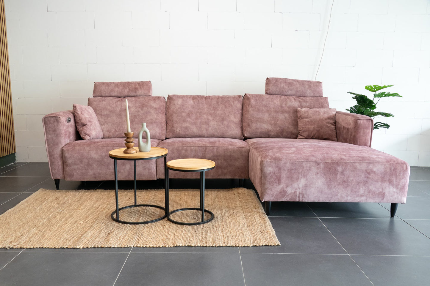 Refurbished Chaise Longue Roze Elektrisch