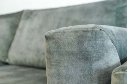 Refurbished Hoekbank Velvet Groen Carré Wonen