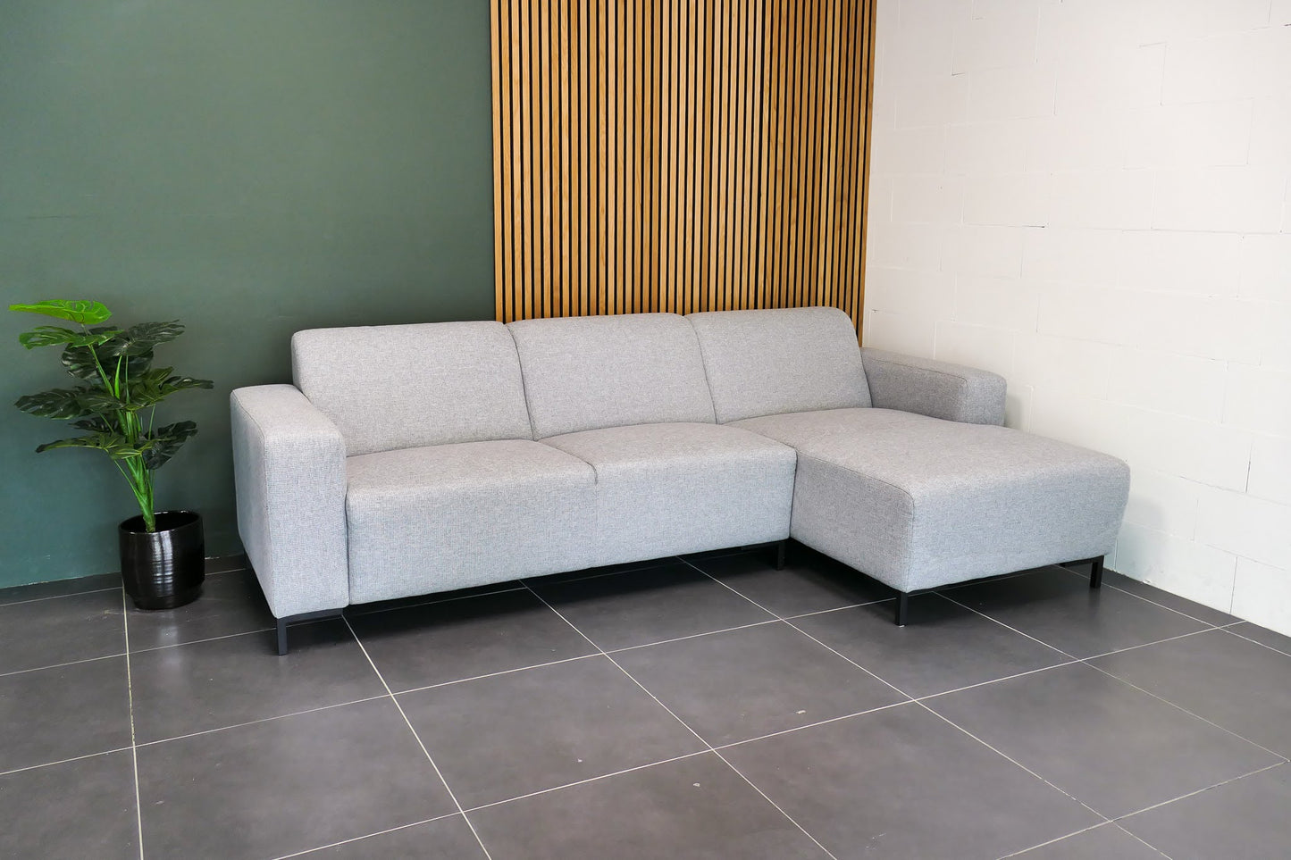 Refurbished Moderne Chaise Longue Pronto lichtgrijs