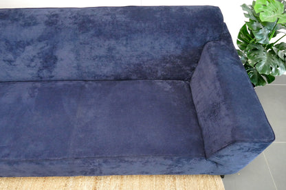 Refurbished Hoekbank Velvet Marineblauw Zitmaxx