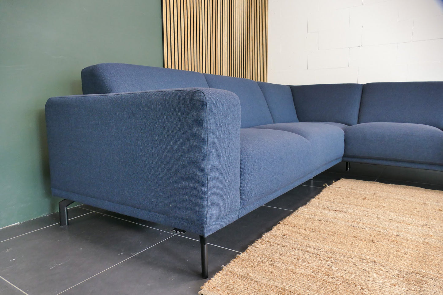 Refurbished Montel Hoekbank Viano Blauw