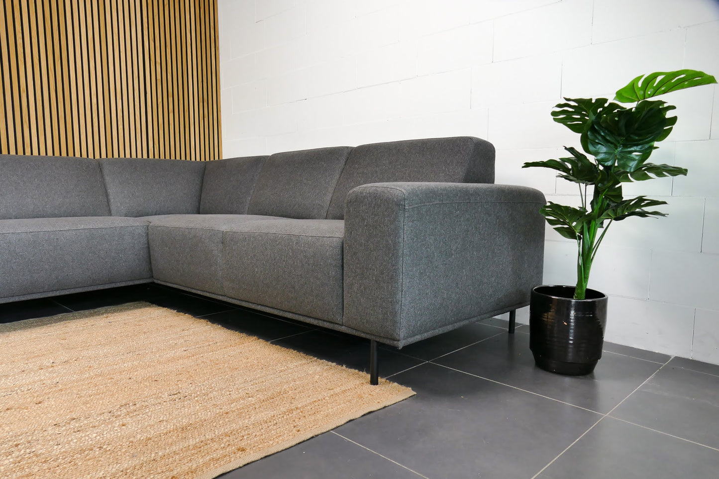 Refurbished Moderne Hoekbank Antraciet Pronto