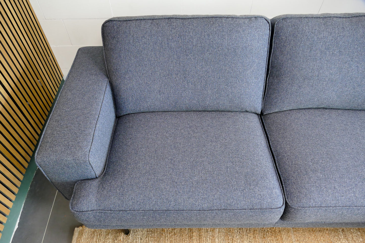 Refurbished Montel Brooke Chaise Longue grijs / blauw