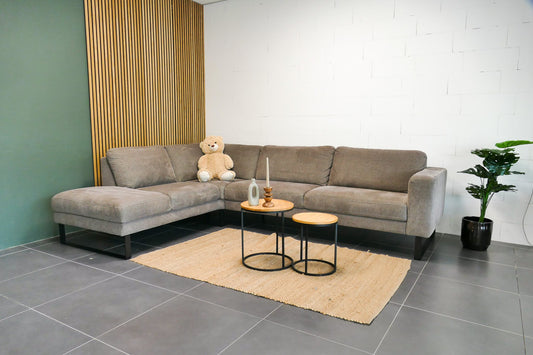 Refurbished Hoekbank Elaine Taupe