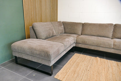 Refurbished Hoekbank Elaine Taupe