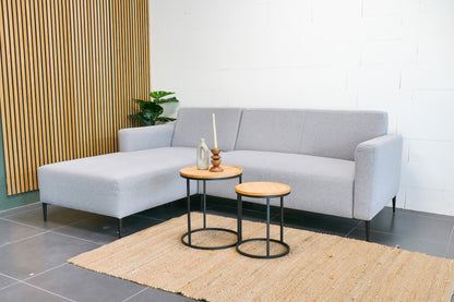 Refurbished Goossens Dallas lichtgrijs Kleine Chaise longue