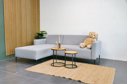 Refurbished Goossens Dallas lichtgrijs Kleine Chaise longue