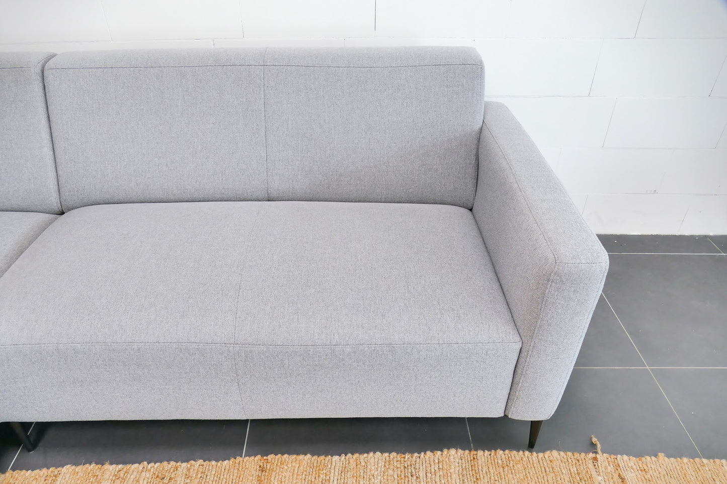 Refurbished Goossens Dallas lichtgrijs Kleine Chaise longue