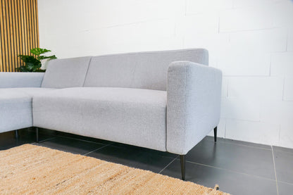 Refurbished Goossens Dallas lichtgrijs Kleine Chaise longue