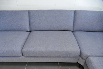 Refurbished Moderne Hoekbank Lichtblauw