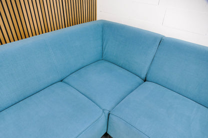 Refurbished Moderne Hoekbank turquoise