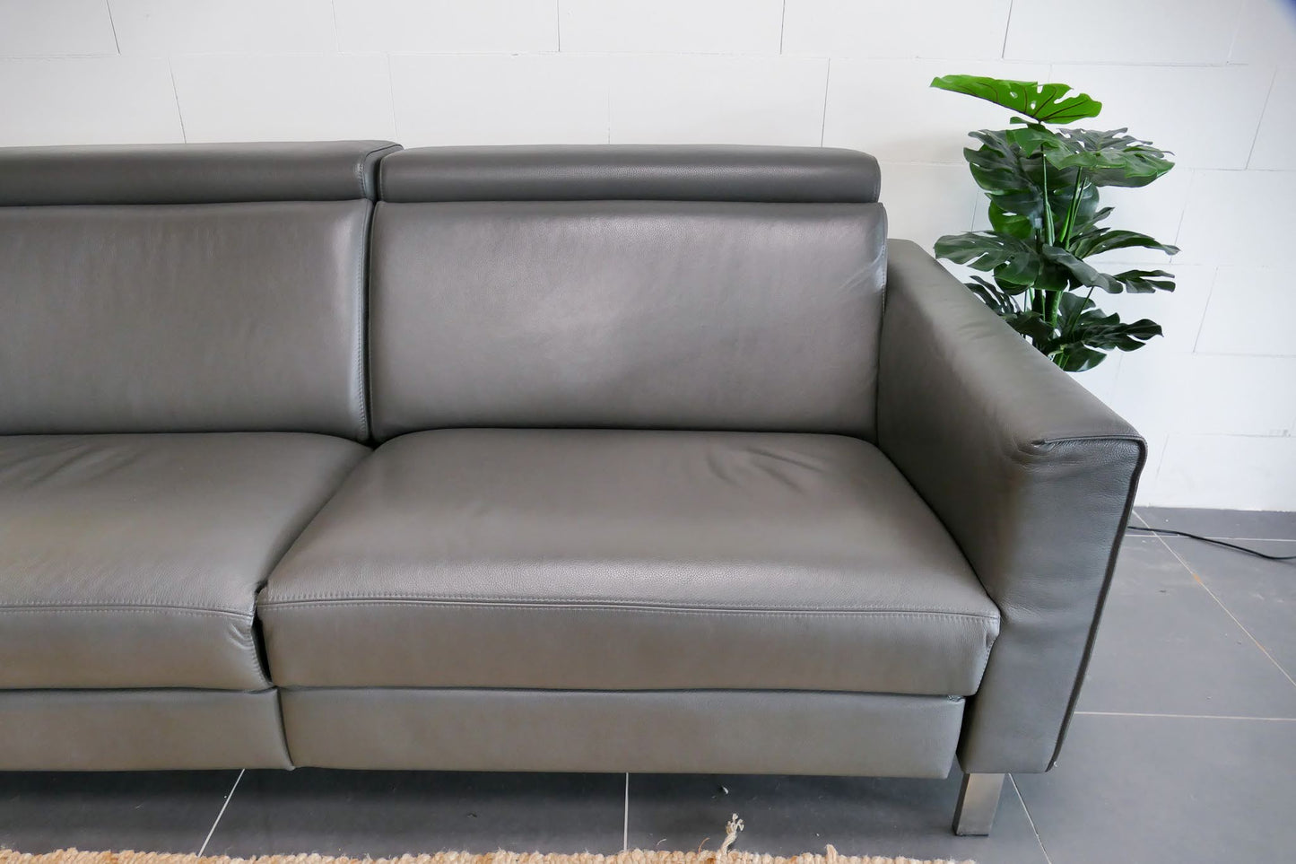 Refurbished Lederen 3-zits Lederland Elektrisch verstelbaar