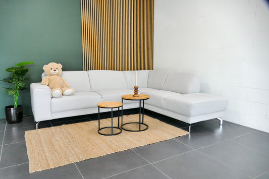Refurbished Moderne Hoekbank Beige