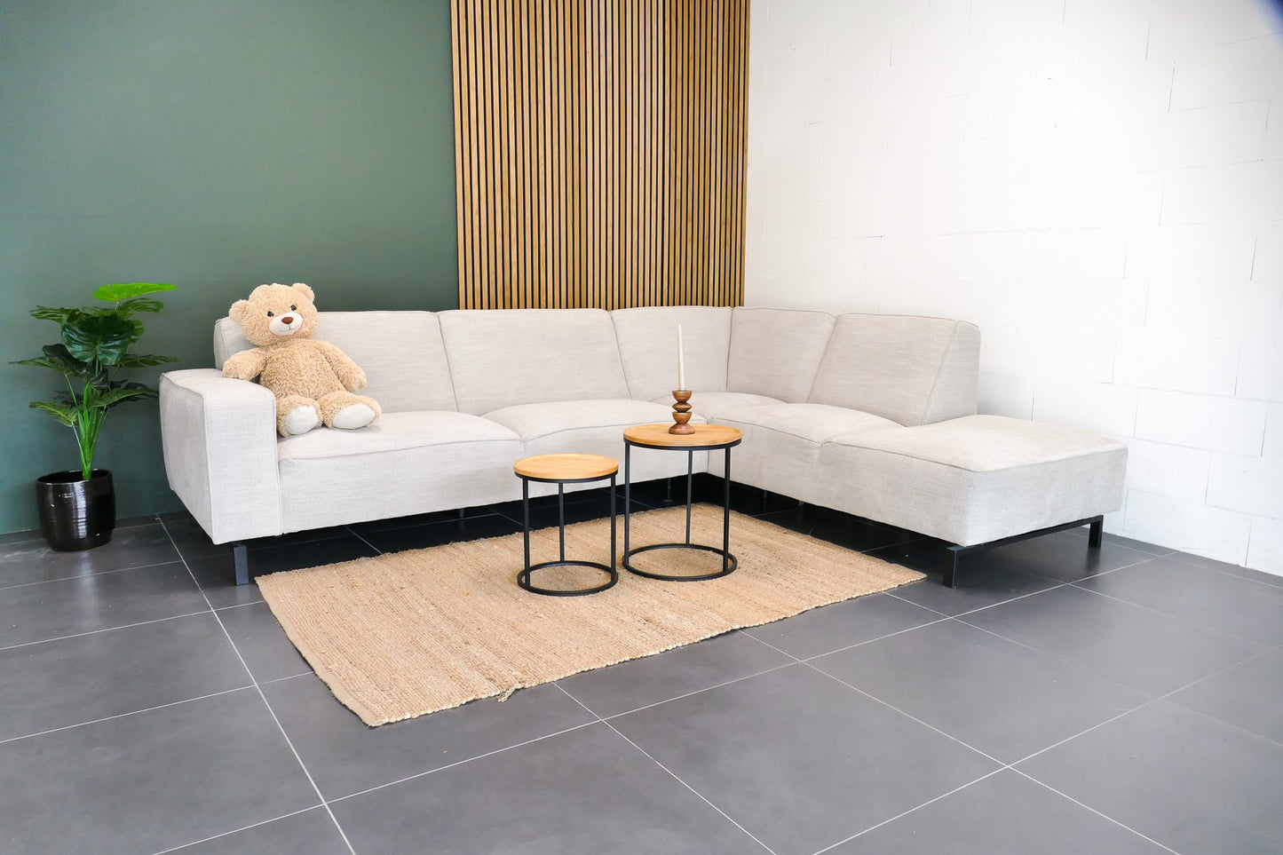 Refurbished Hoekbank Georgia Beige