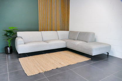 Refurbished Montel Hoekbank Marvel zilver grijs