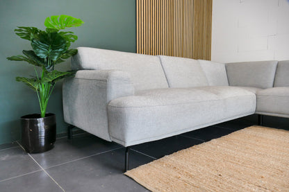 Refurbished Montel Hoekbank Marvel zilver grijs