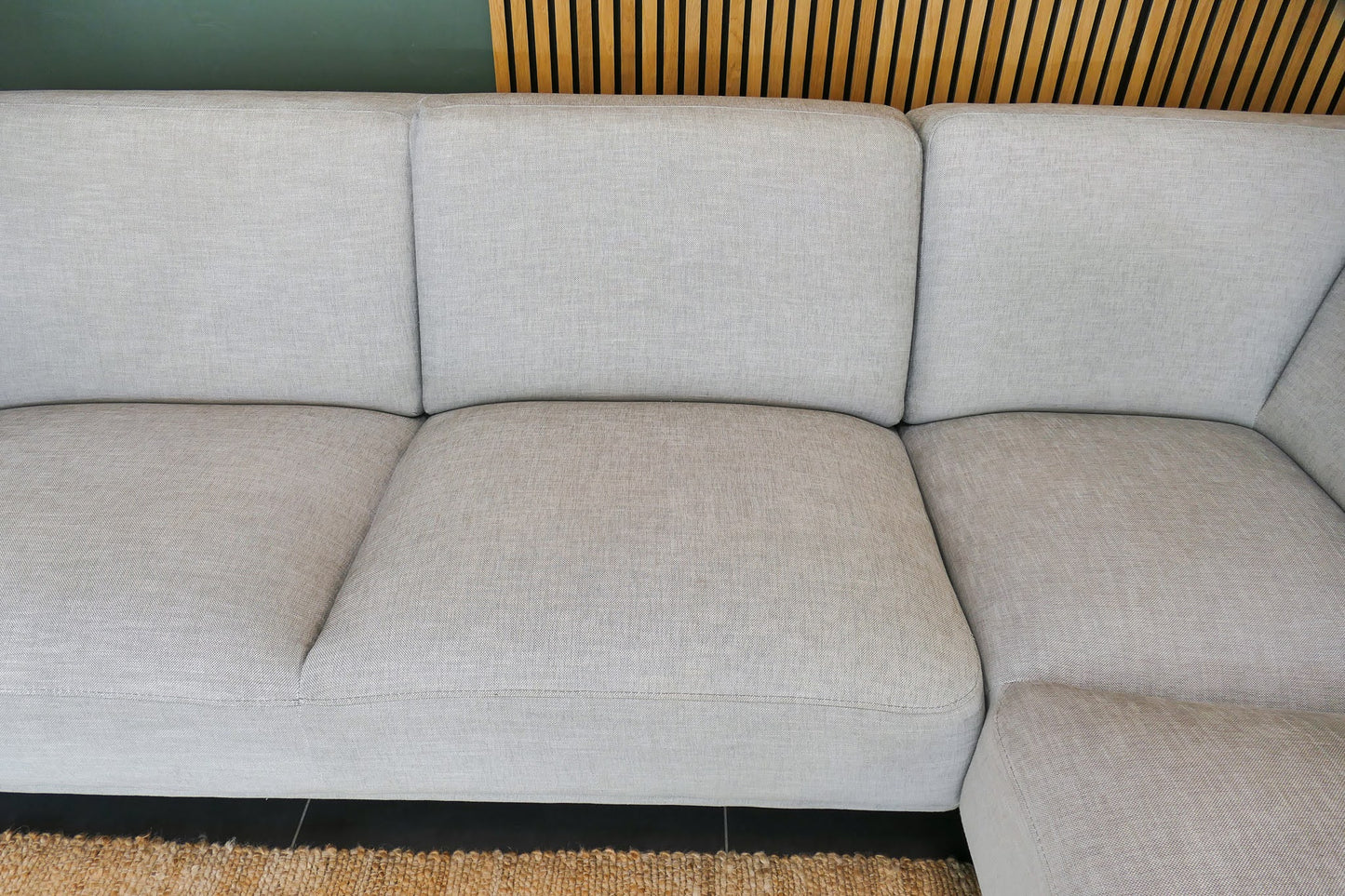 Refurbished Montel Hoekbank Marvel zilver grijs