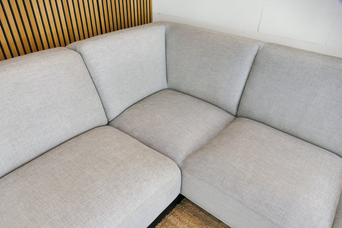 Refurbished Montel Hoekbank Marvel zilver grijs