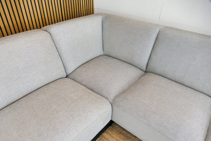 Refurbished Montel Hoekbank Marvel zilver grijs