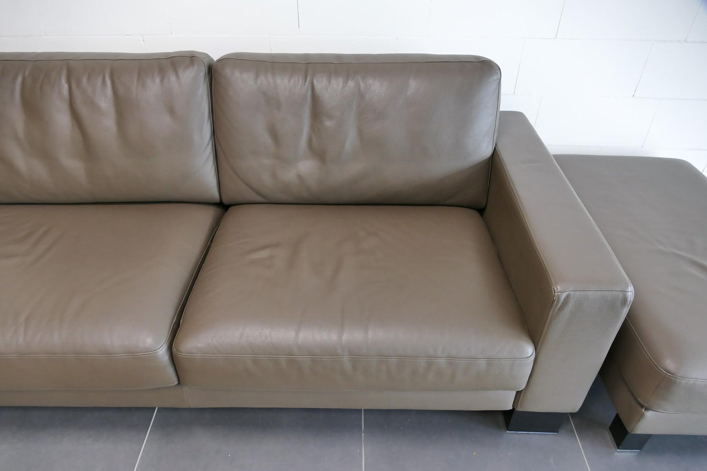 Refurbished Rolf Benz 3 zits EGO Bruin leer