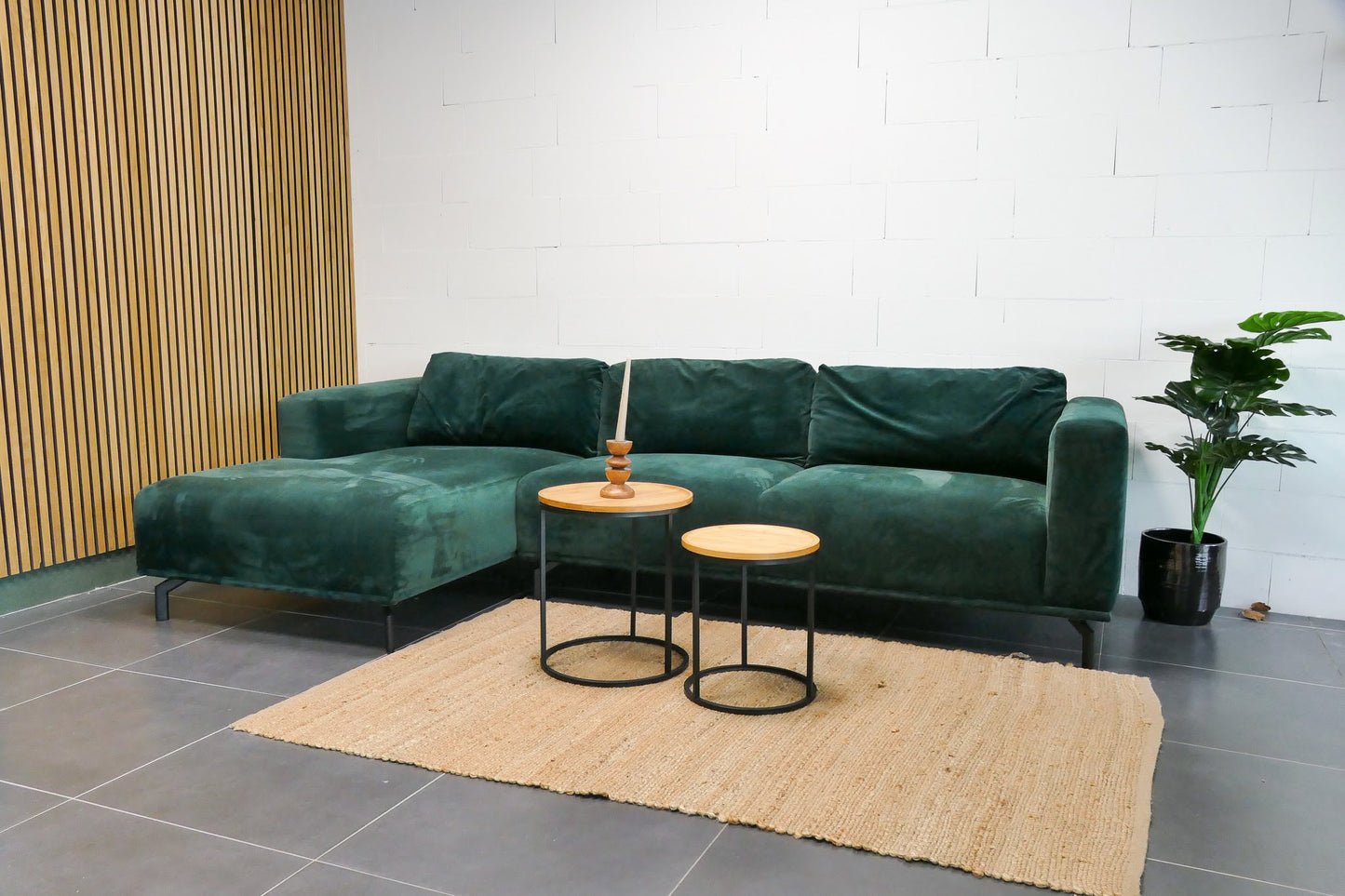 Refurbished Chaise Longue 4x6 Sofa Groen