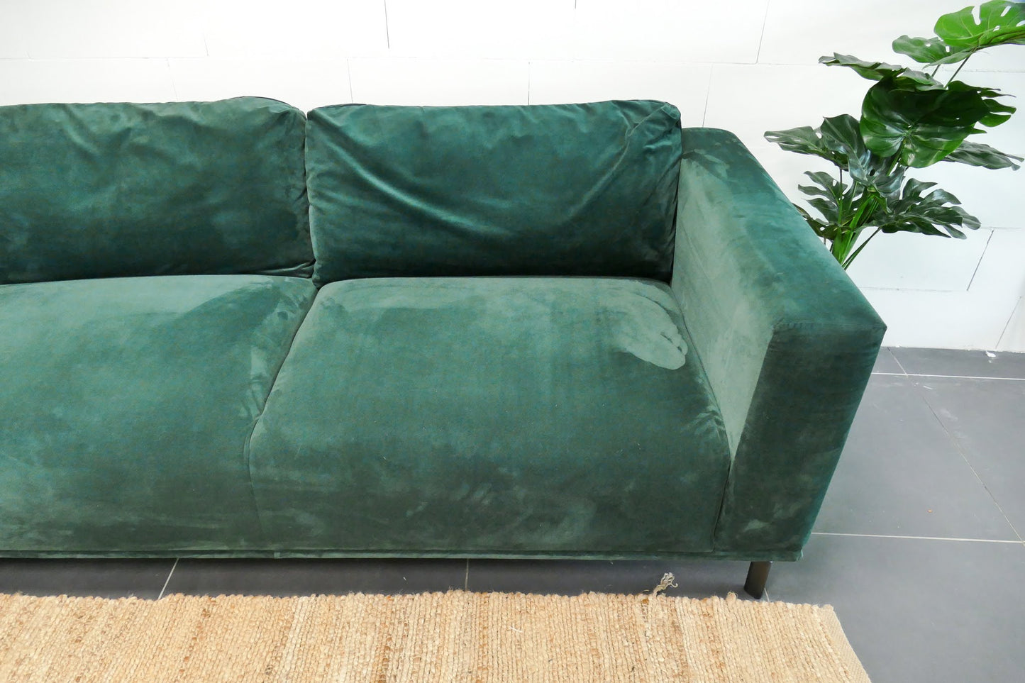 Refurbished Chaise Longue 4x6 Sofa Groen