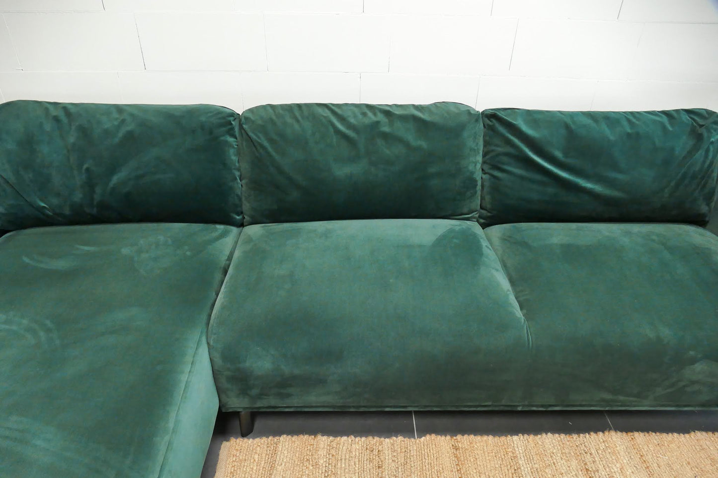 Refurbished Chaise Longue 4x6 Sofa Groen