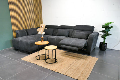 Refurbished Hoekbank Elektrisch verstelbaar Antraciet