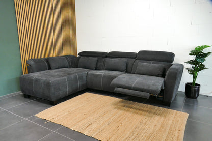 Refurbished Hoekbank Elektrisch verstelbaar Antraciet