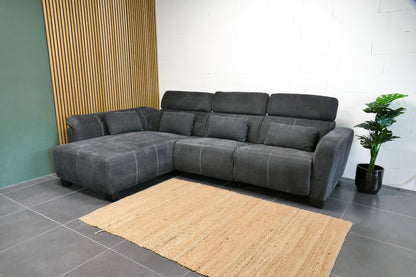 Refurbished Hoekbank Elektrisch verstelbaar Antraciet