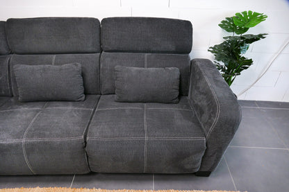 Refurbished Hoekbank Elektrisch verstelbaar Antraciet