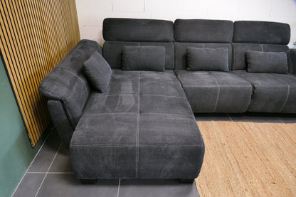 Refurbished Hoekbank Elektrisch verstelbaar Antraciet