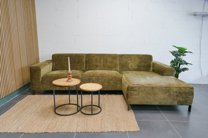 Refurbished Moderne Chaise Longue olijfgroen